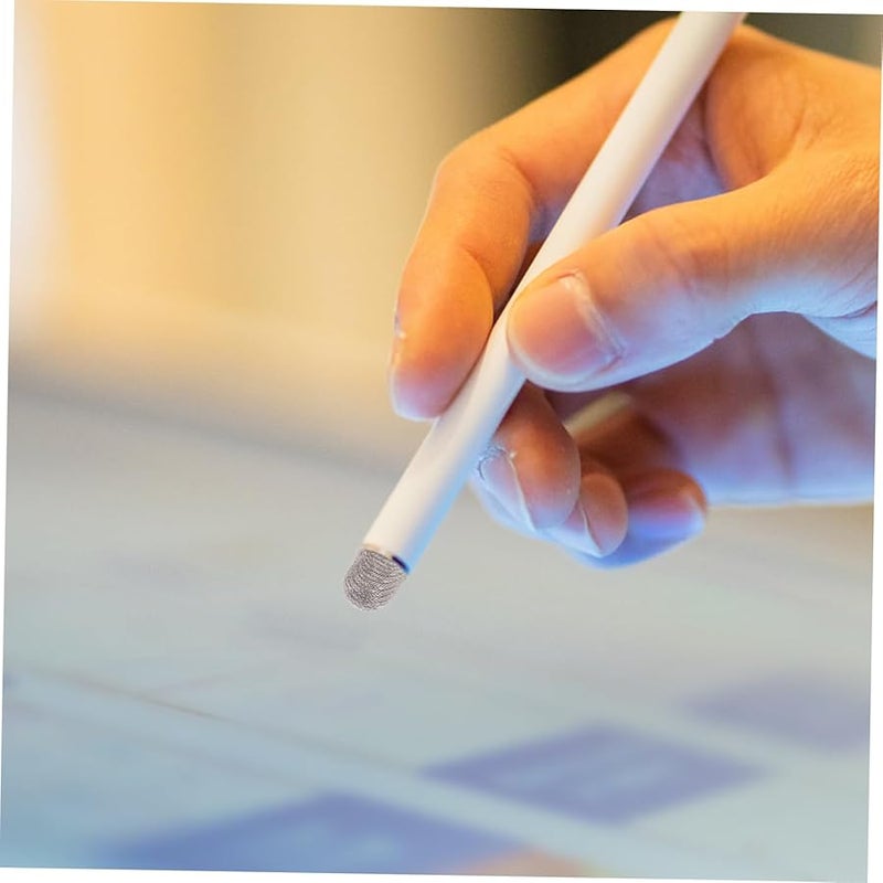 10pcs Silver Fiber Mesh Capacitive Stylus Pen Tips Compatible with Touch Screen Devices - Image 4